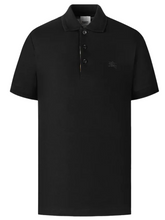 Burberry Branded Equestrian Knight Logo Polo Shirt in Black