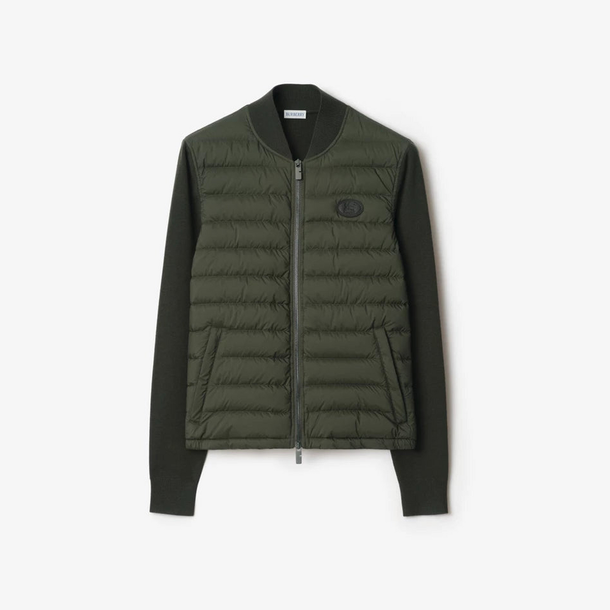 Quilted Nylon and Wool Jacket