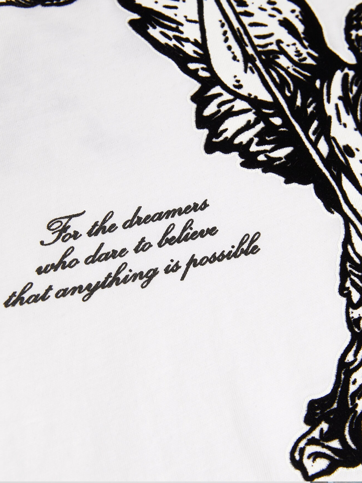 Amiri Angel Print T-Shirt in White