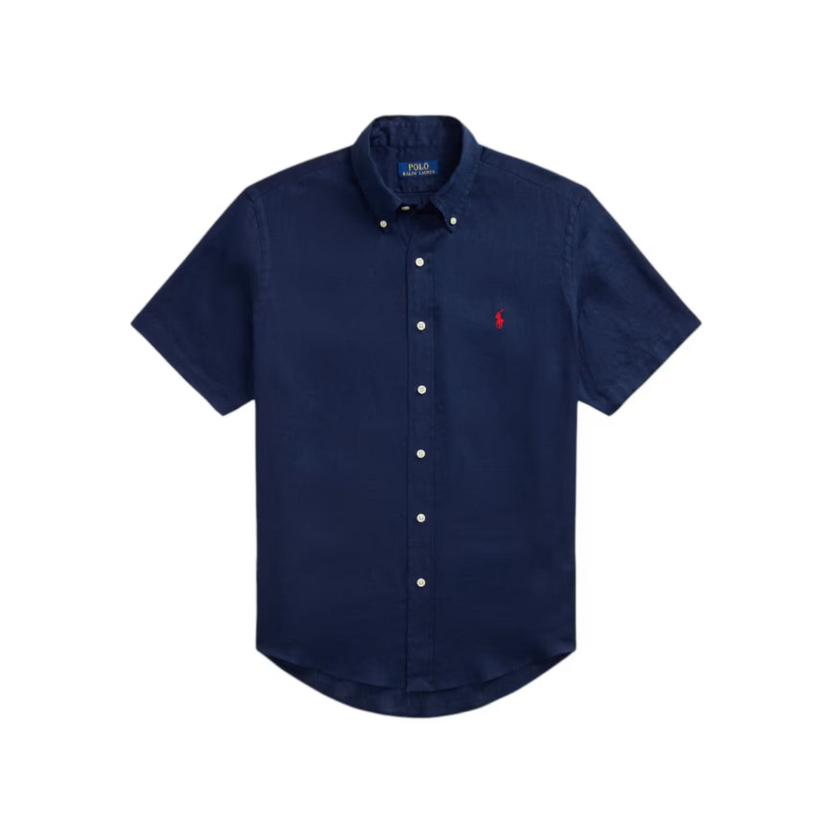 Ralph Lauren CUSTOM FIT Short sleeve LINEN SHIRT Navy