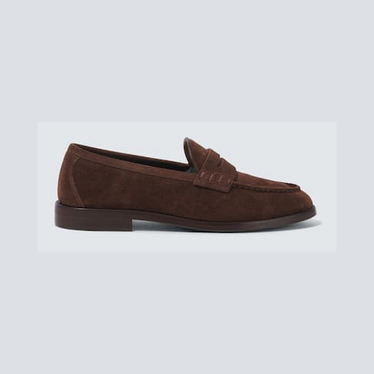 Suede penny loafers