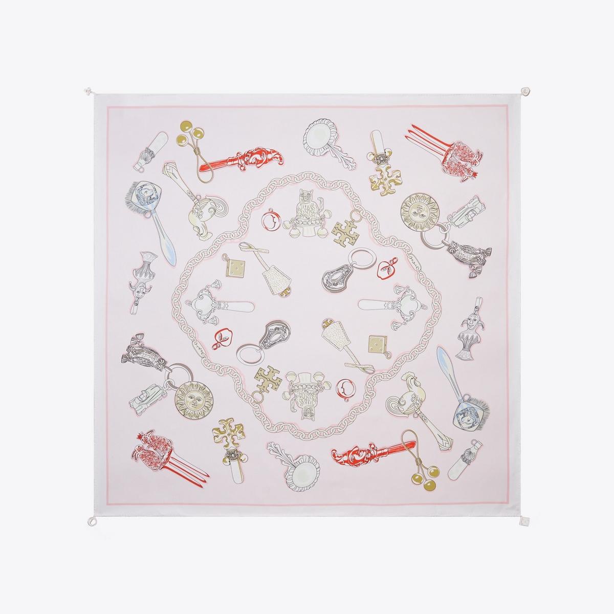 Rattles Silk Square Scarf