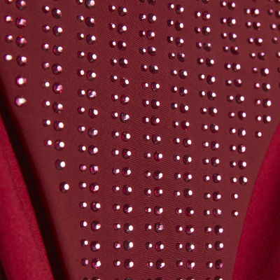 Red Diamante Tie Side Bikini Bottoms
