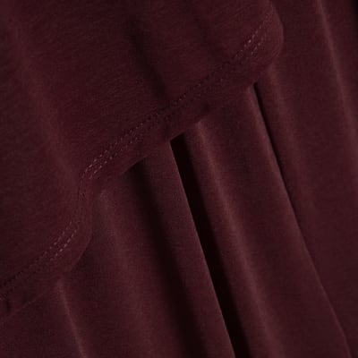 Red Halter Neck Balloon Leg Jumpsuit