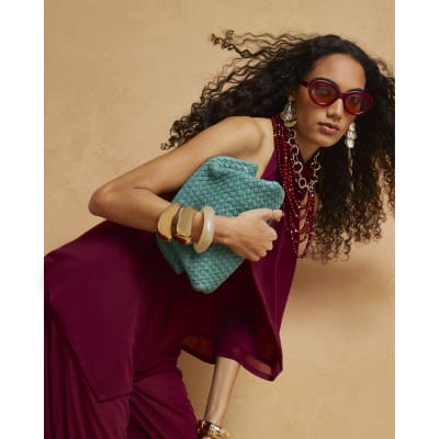 Red Halter Neck Balloon Leg Jumpsuit