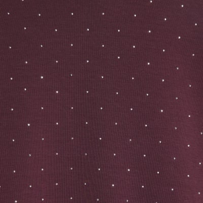 Red Neoprene Long Sleeve Diamante Hoodie