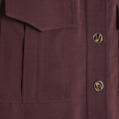 Red Premium Pocket Utility Shirt