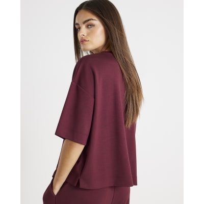 Red Premium Short Sleeve Boxy T-Shirt