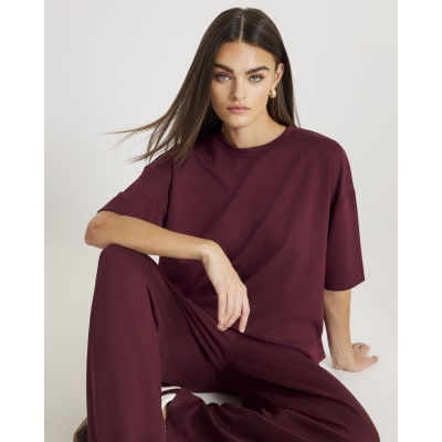 Red Premium Short Sleeve Boxy T-Shirt