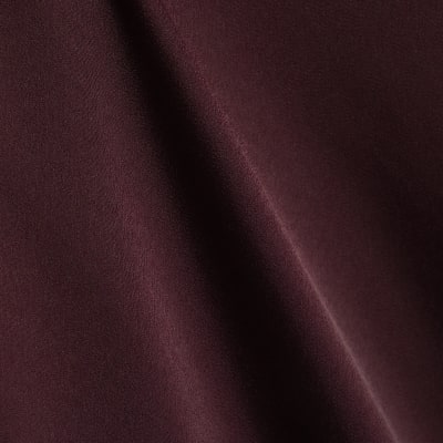 Red Satin Midi Skirt