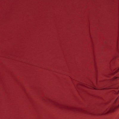 Red Short Sleeve Drape Side T-shirt