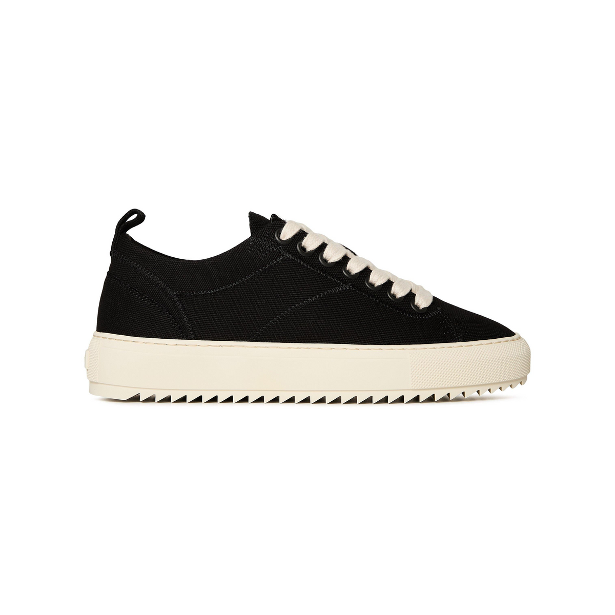 Men's New Alpha Low Lightweight Black Canvas Trainers