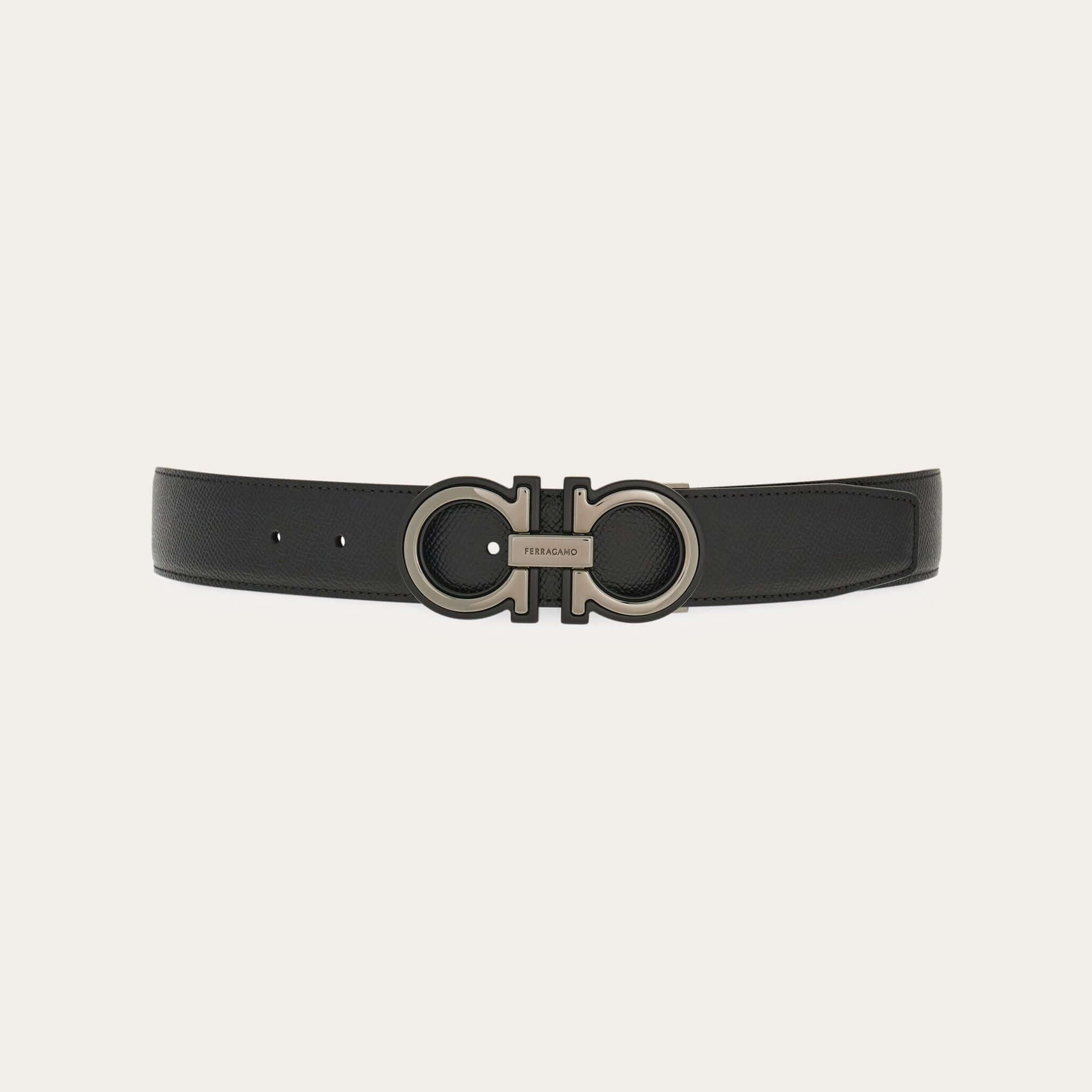 Reversible and adjustable Gancini belt