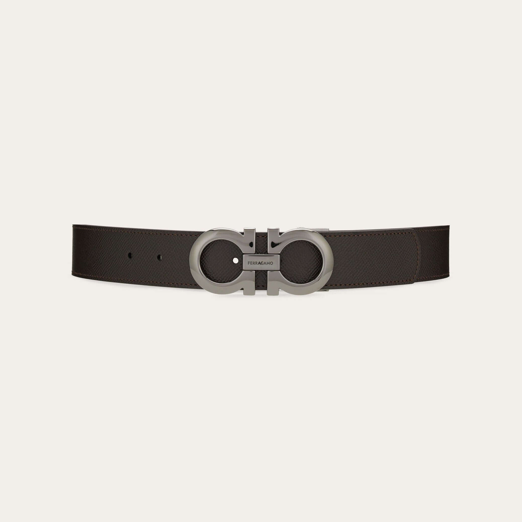 Reversible and adjustable Gancini belt