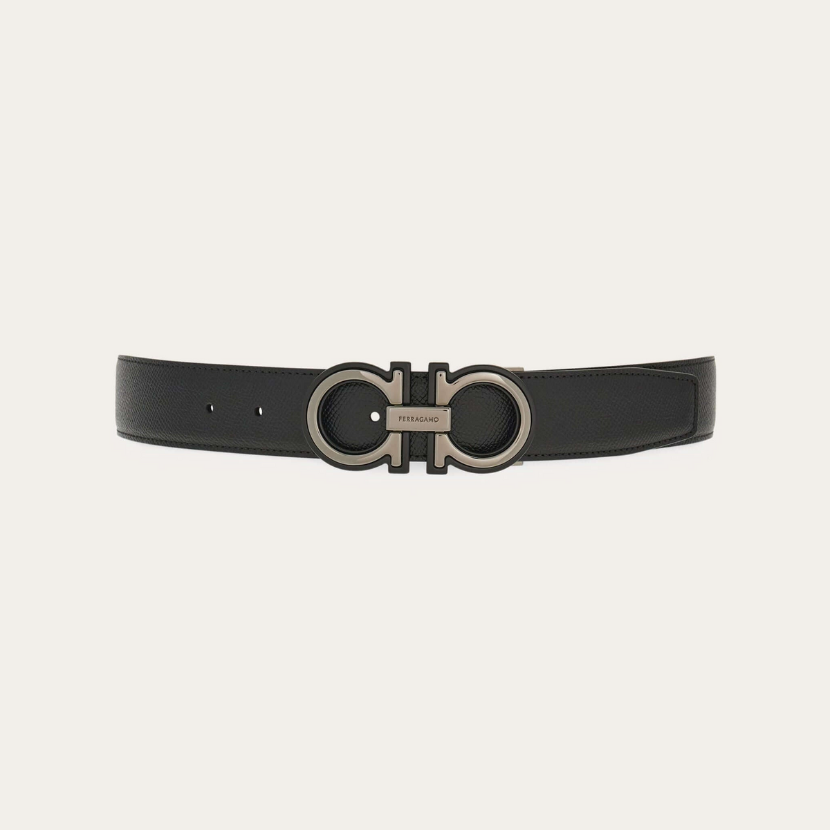 Reversible and adjustable Gancini belt
