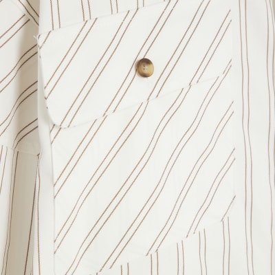 RI Studio White Stripe Cocoon Sleeve Shirt