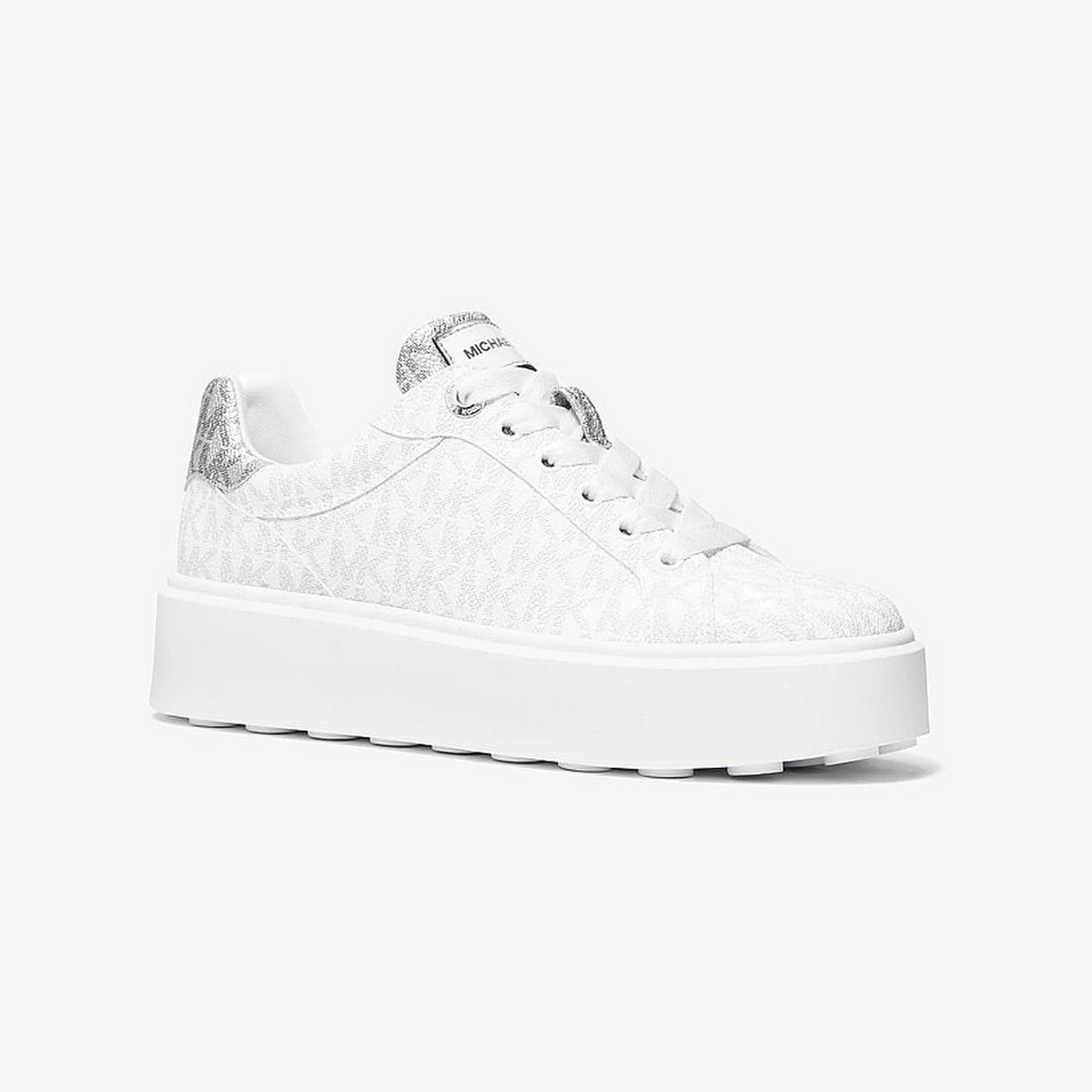 Romey Metallic Two-Tone Signature Logo Platform Sneaker