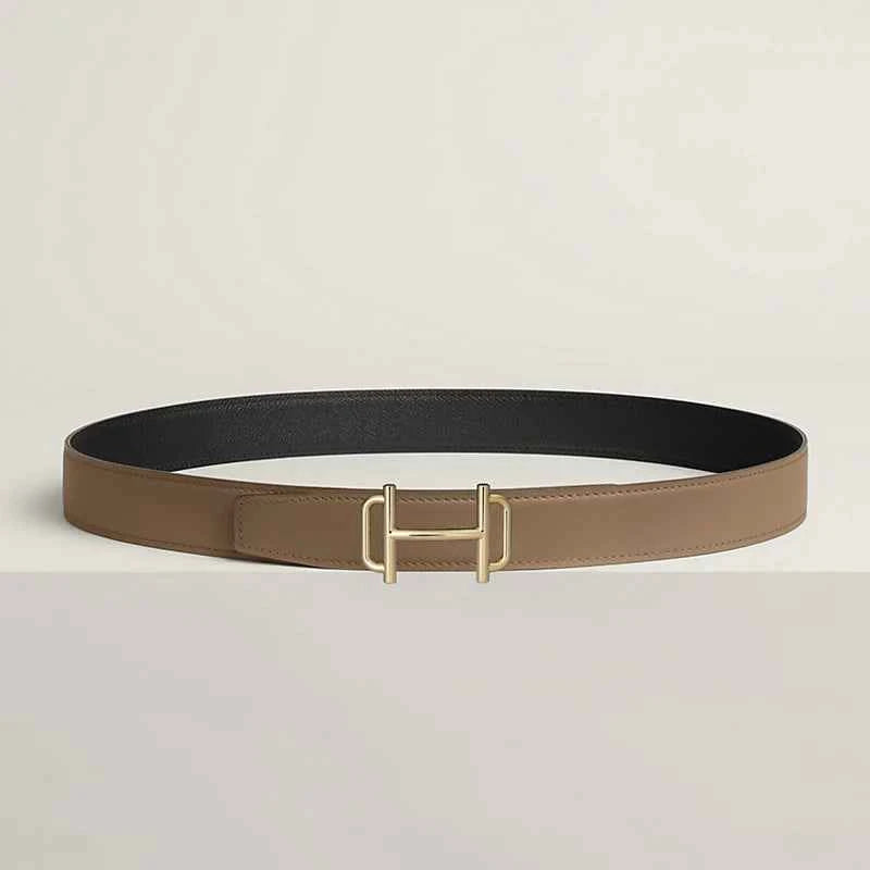 Royal belt buckle & Reversible leather strap 32 mm