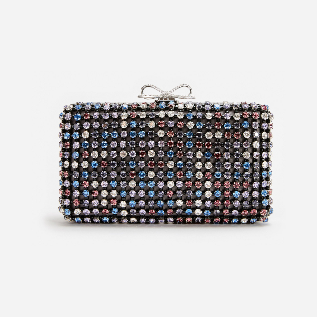 Multi Crystal Chainmail Clutch