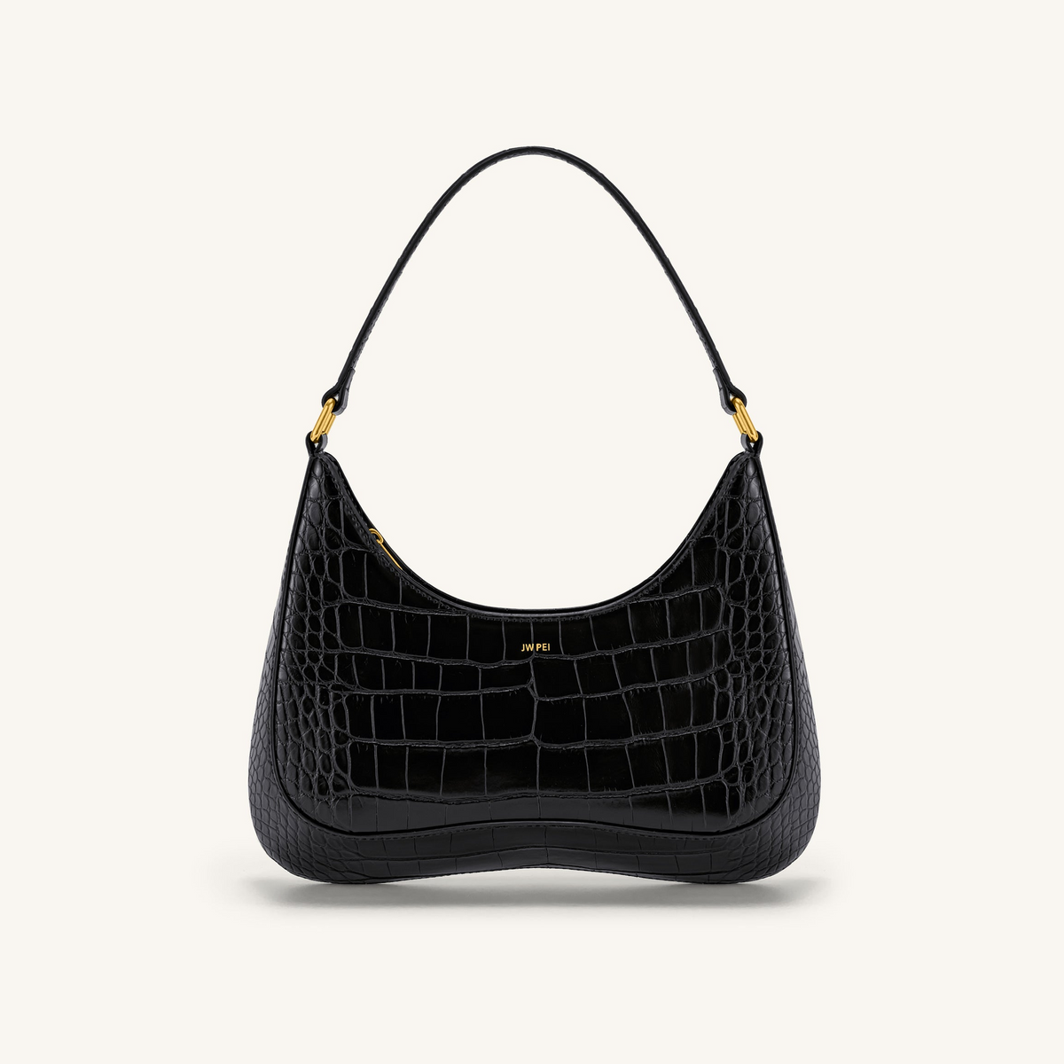 Ruby Shoulder Bag - Black Croc