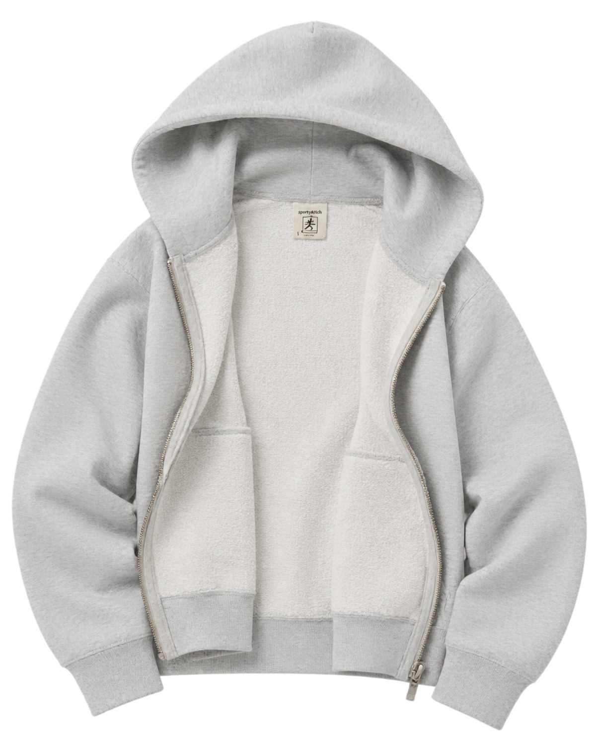 Run Club Zip Hoodie - Heather Gray/Black