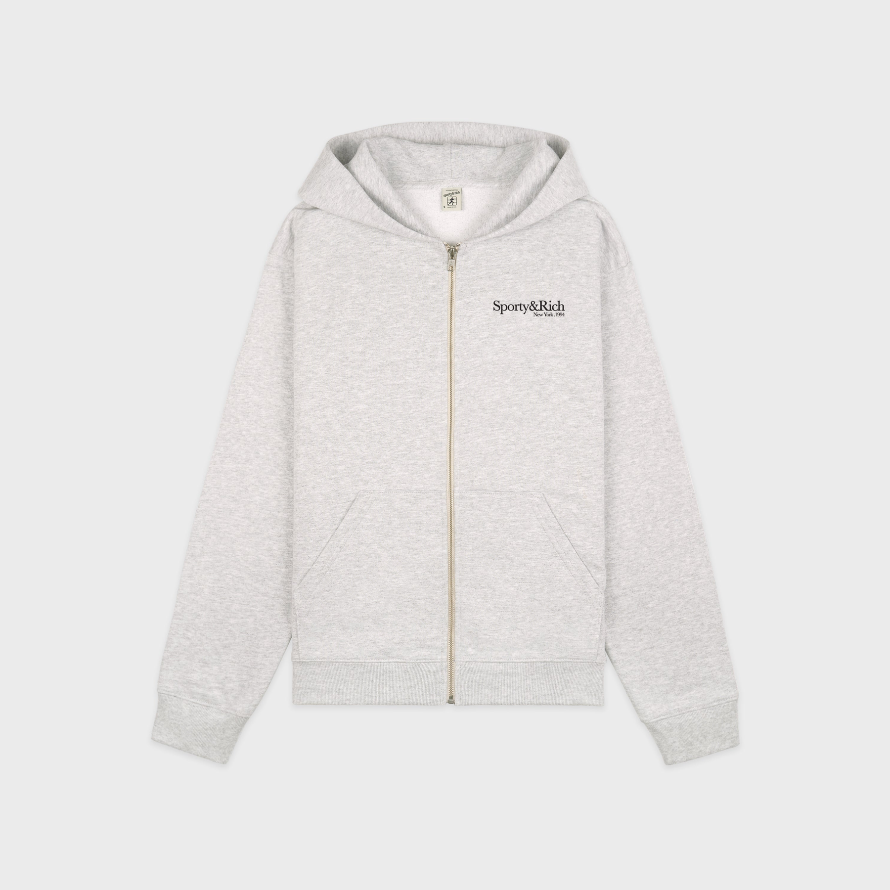 Run Club Zip Hoodie - Heather Gray/Black