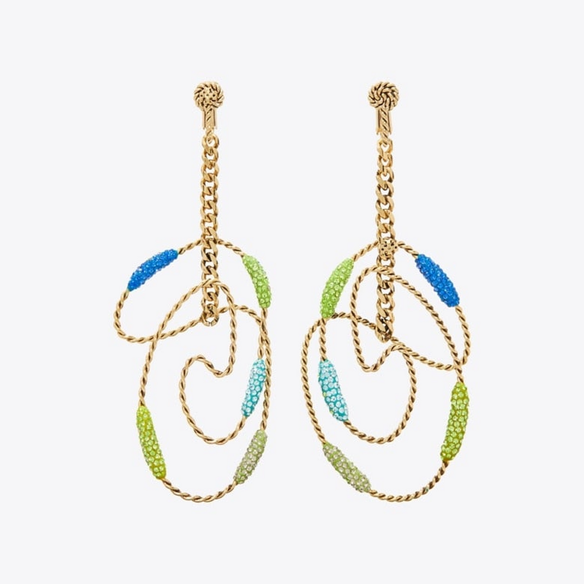 Runway Swirl Hoop Earrings