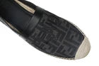 FENDI ZUCCA FF GRAY CANVAS LOGO ESPADRILLES LOAFER