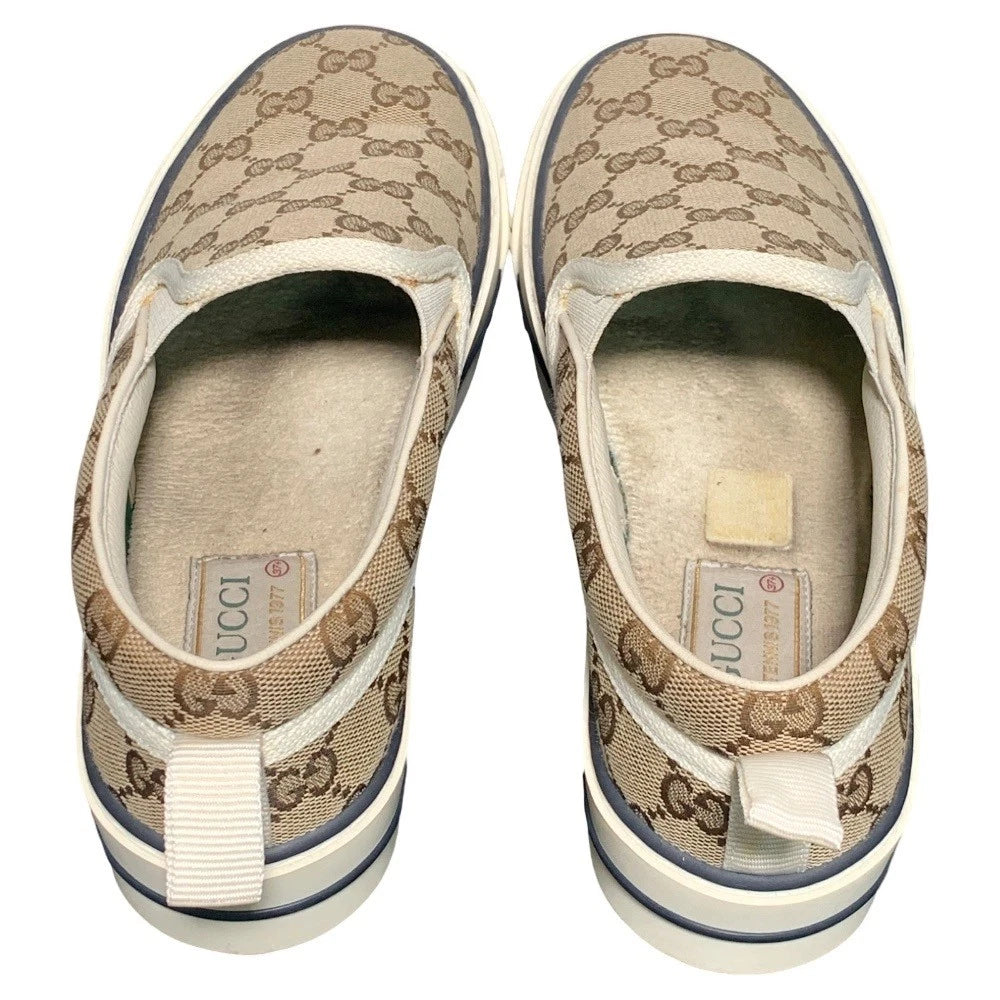 Gucci Women's GG Tennis 1977 Slip-On Sneaker – Beige & Ebony
