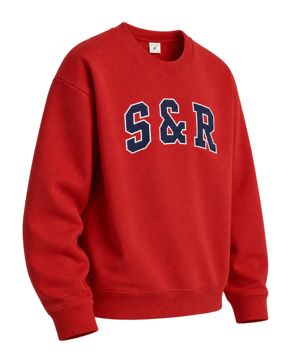 S&R Ivy Crewneck - Ruby/Navy