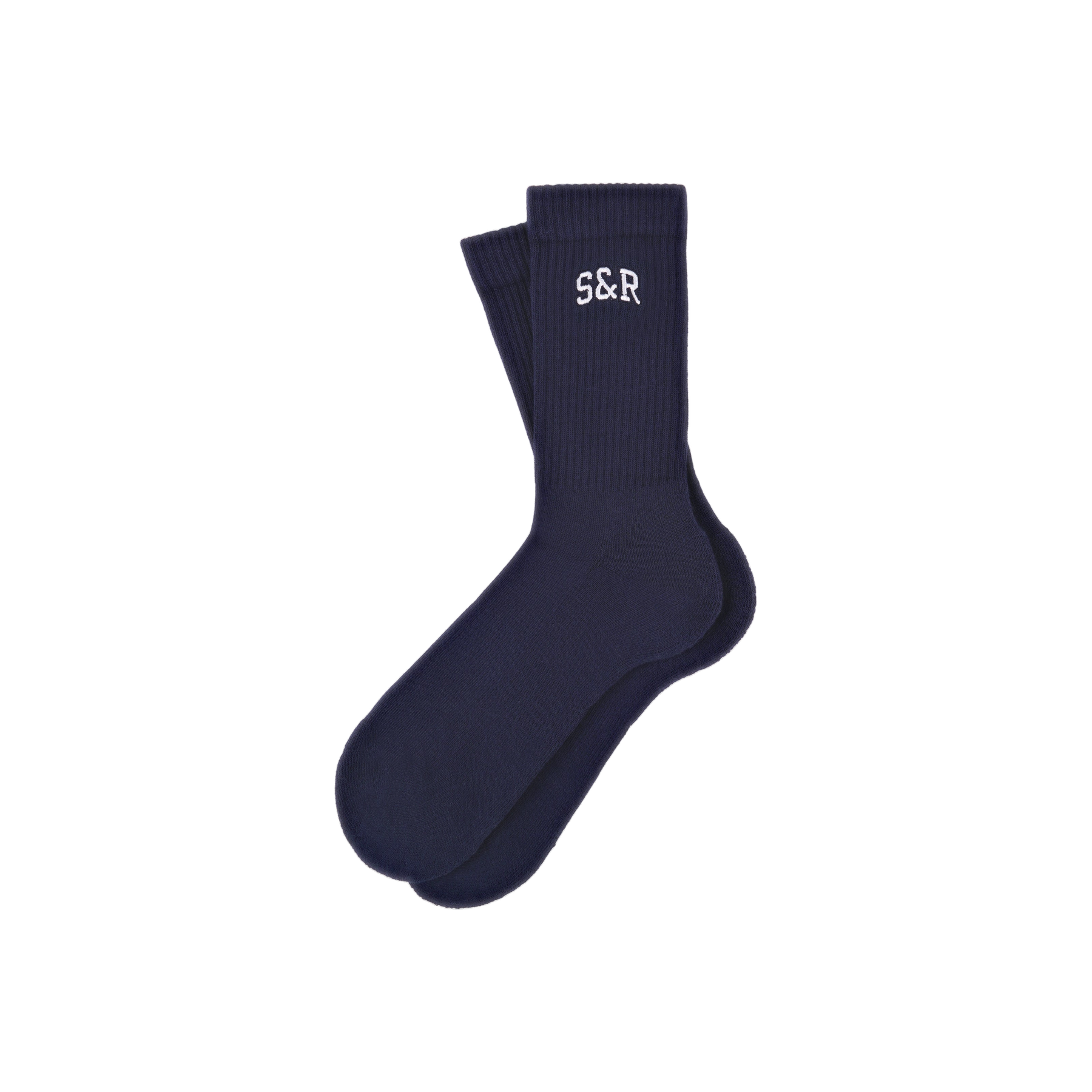 S&R Ivy Socks - Navy/White