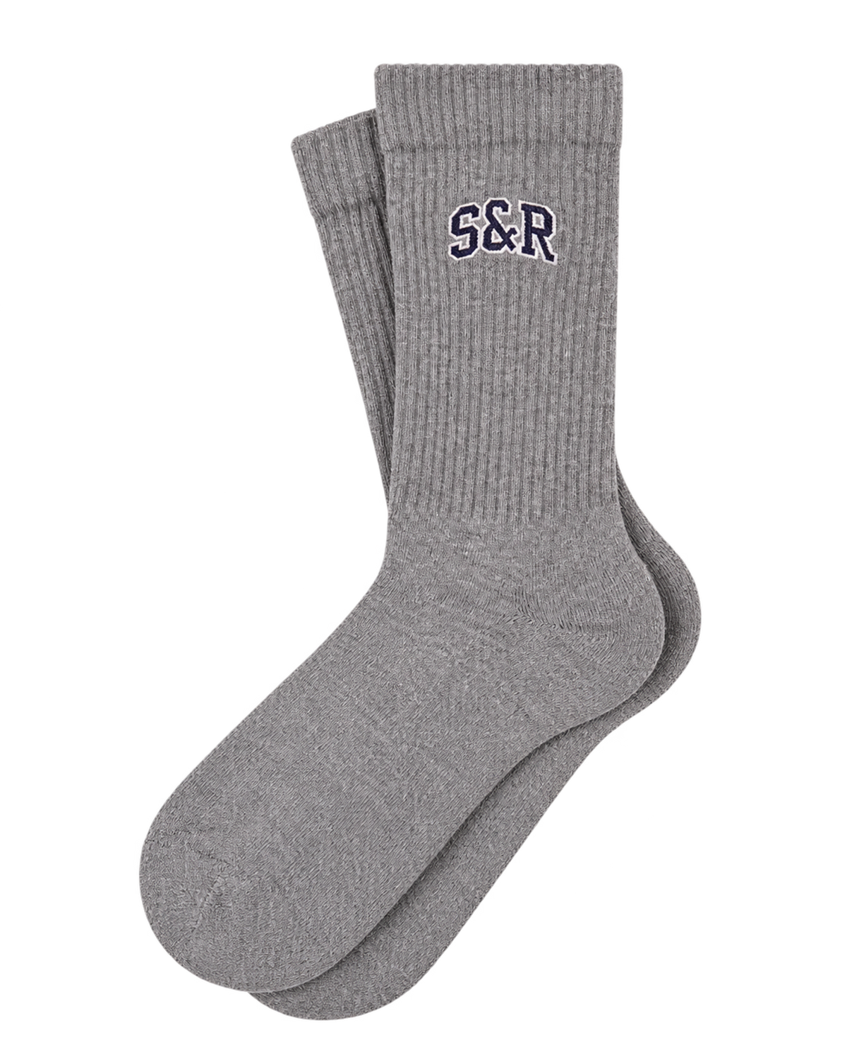 S&R Ivy Socks - Heather Gray/Navy