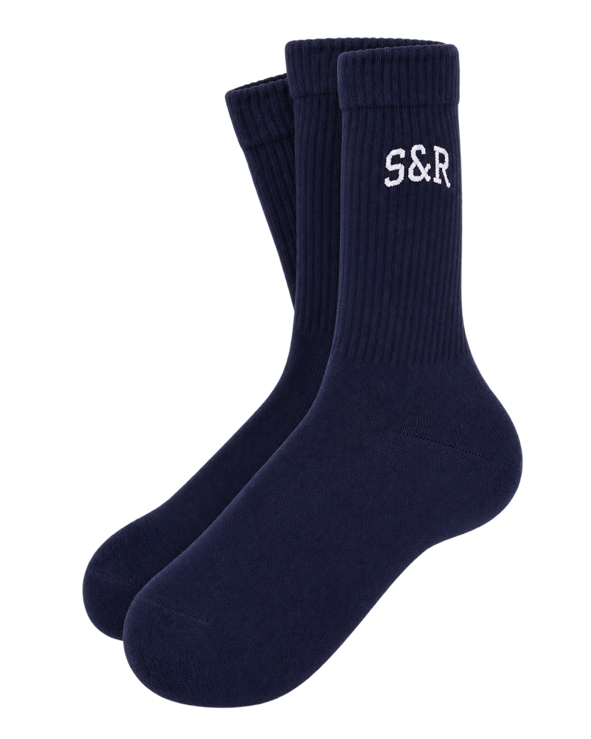 S&R Ivy Socks - Navy/White