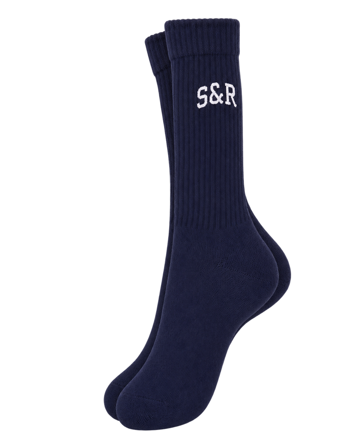 S&R Ivy Socks - Navy/White