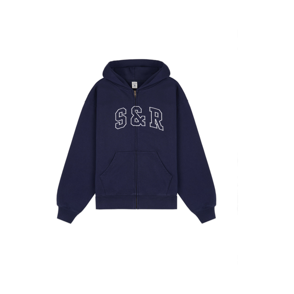 S&R Ivy Zip Hoodie - Navy/White