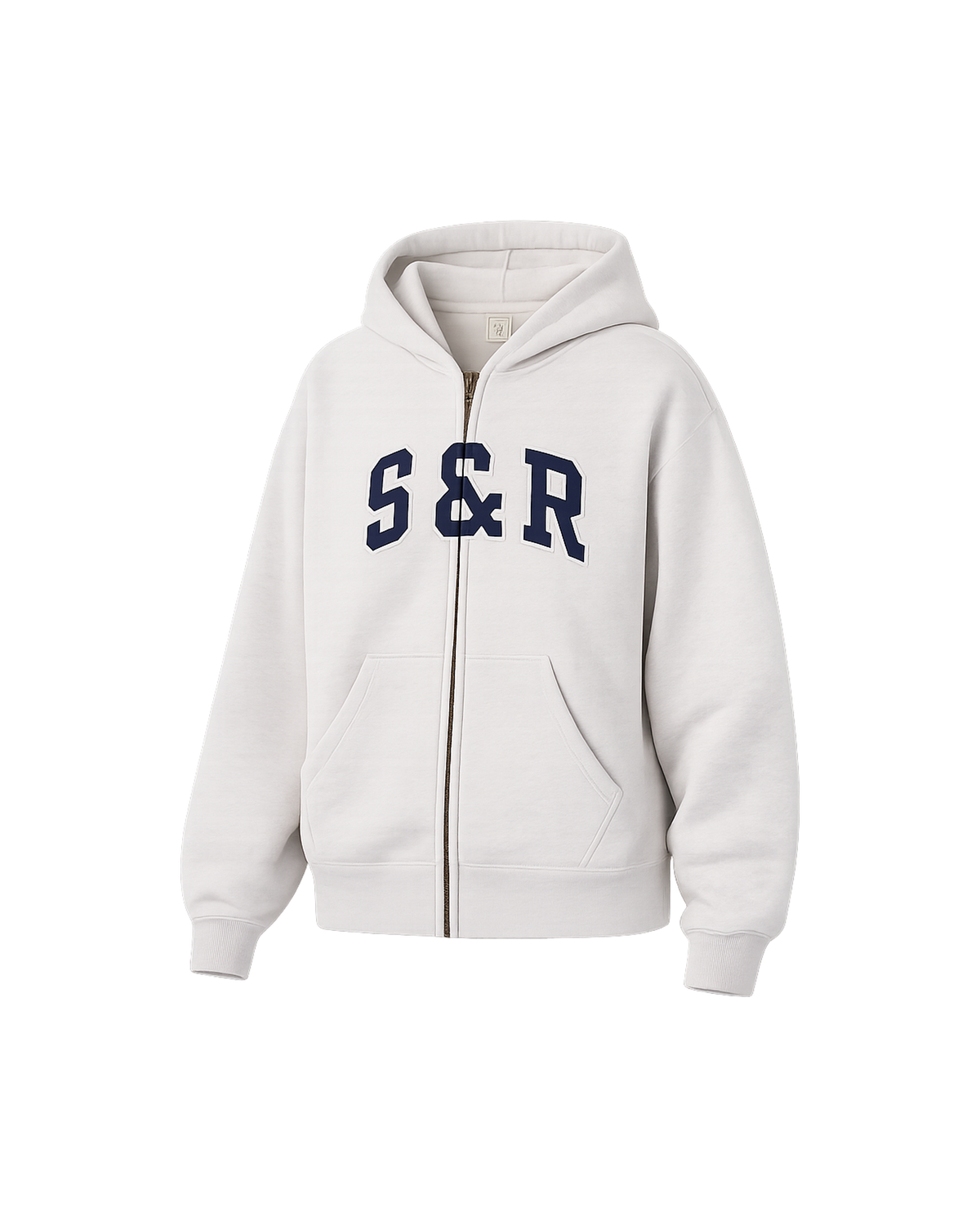 S&R Ivy Zip Hoodie - Heather Gray/Navy