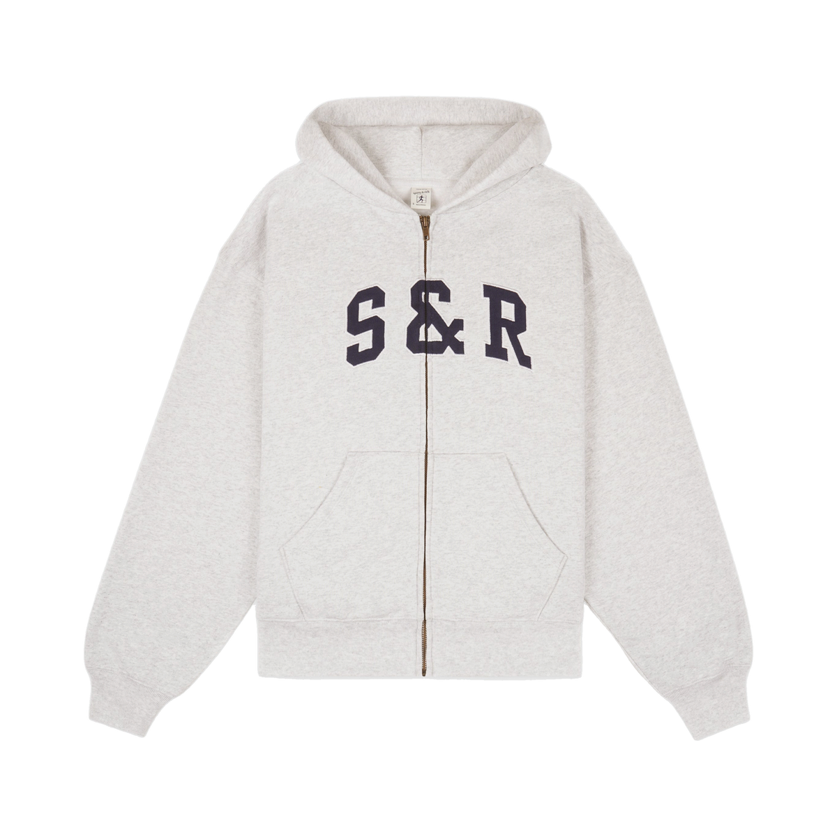 S&R Ivy Zip Hoodie - Heather Gray/Navy