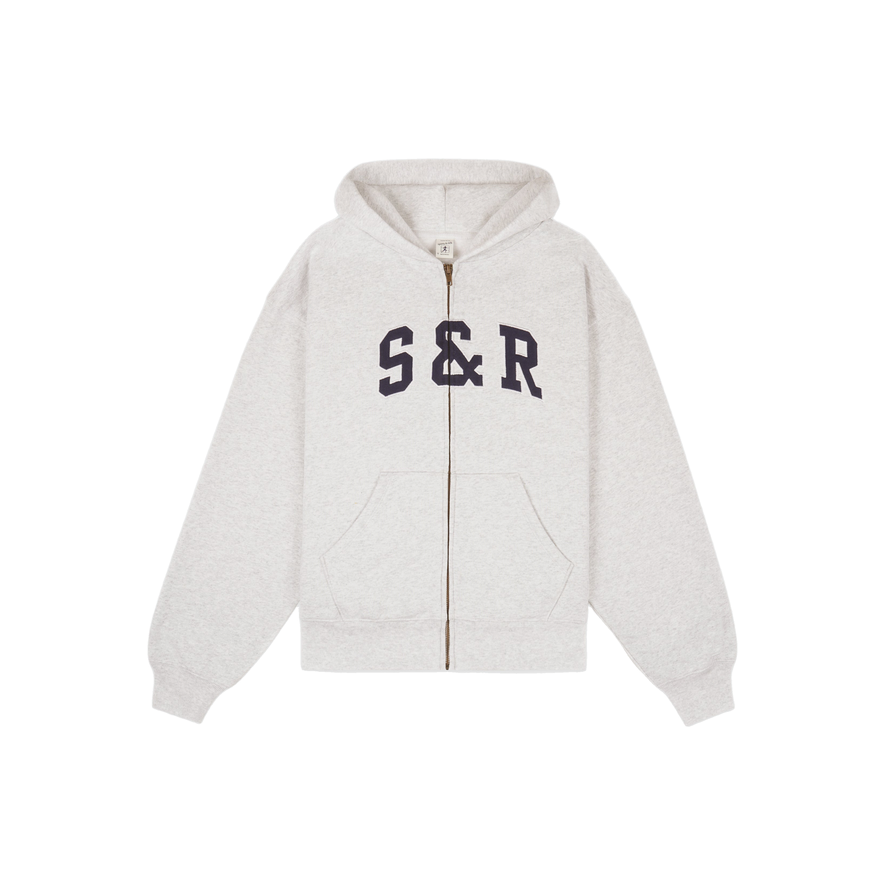 S&R Ivy Zip Hoodie - Heather Gray/Navy