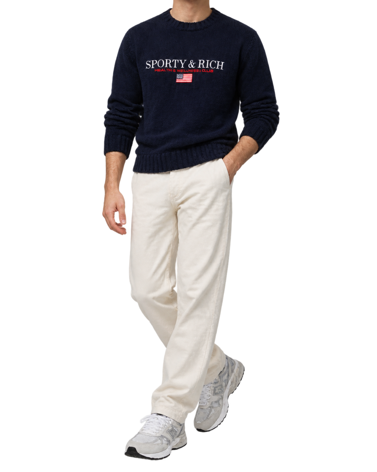 S&R Nautical Knitted Sweater - Navy
