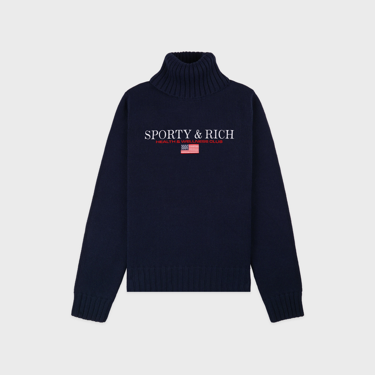 S&R Nautical Knitted Turtleneck - Navy