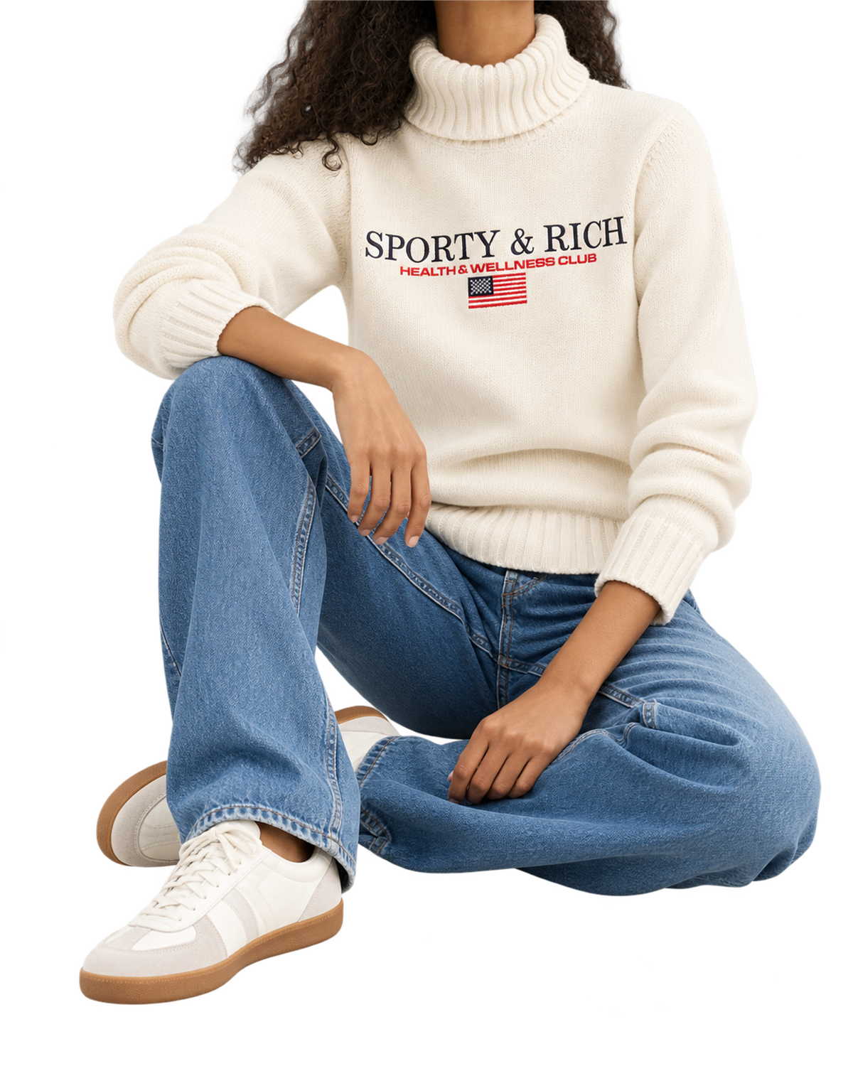 S&R Nautical Knitted Turtleneck - Ecru