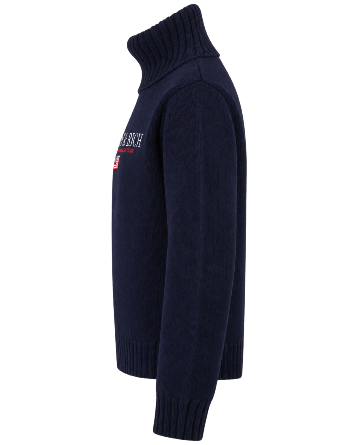 S&R Nautical Knitted Turtleneck - Navy