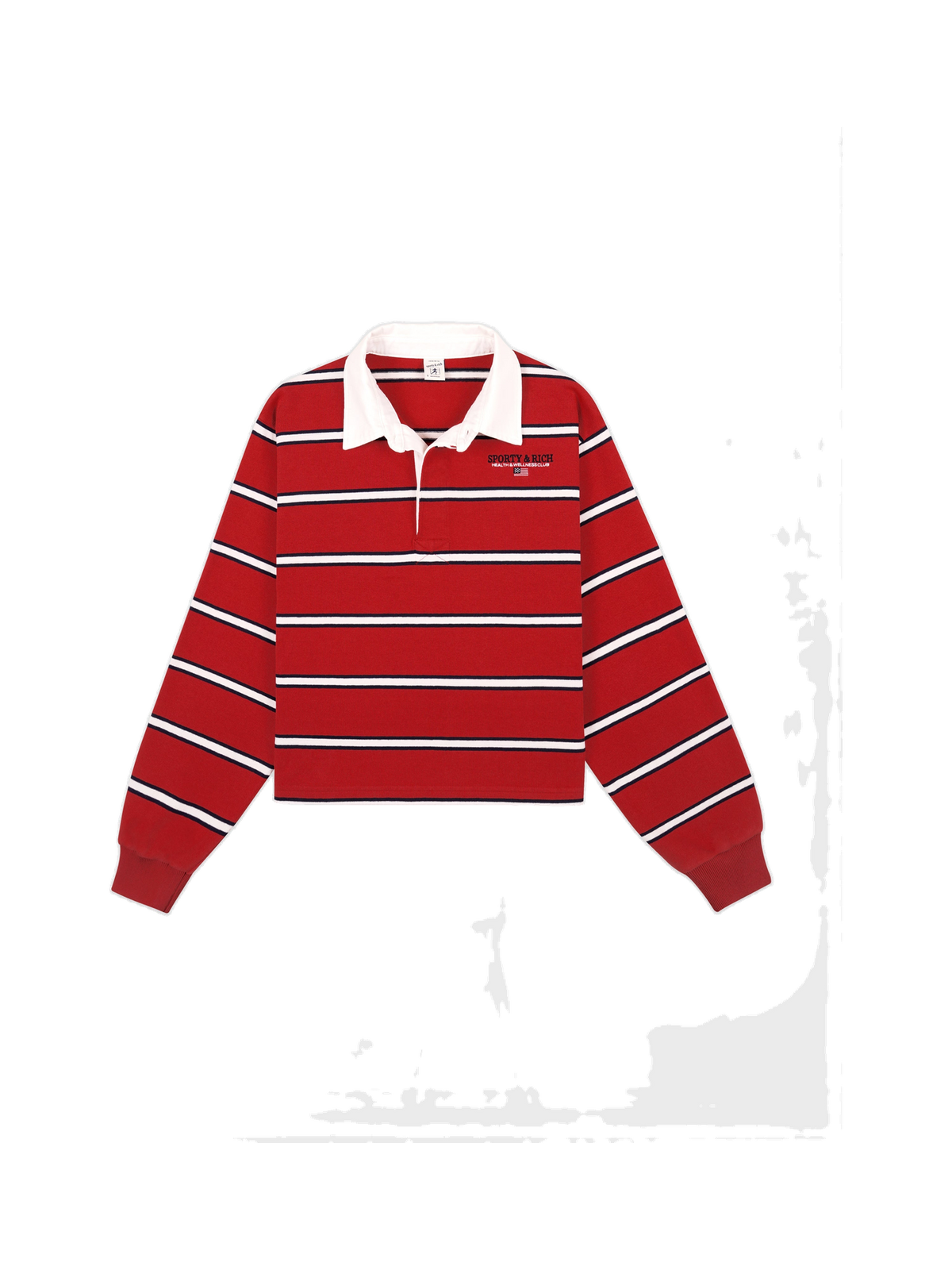 S&R Nautical Rugby Polo - Ruby/Navy/White