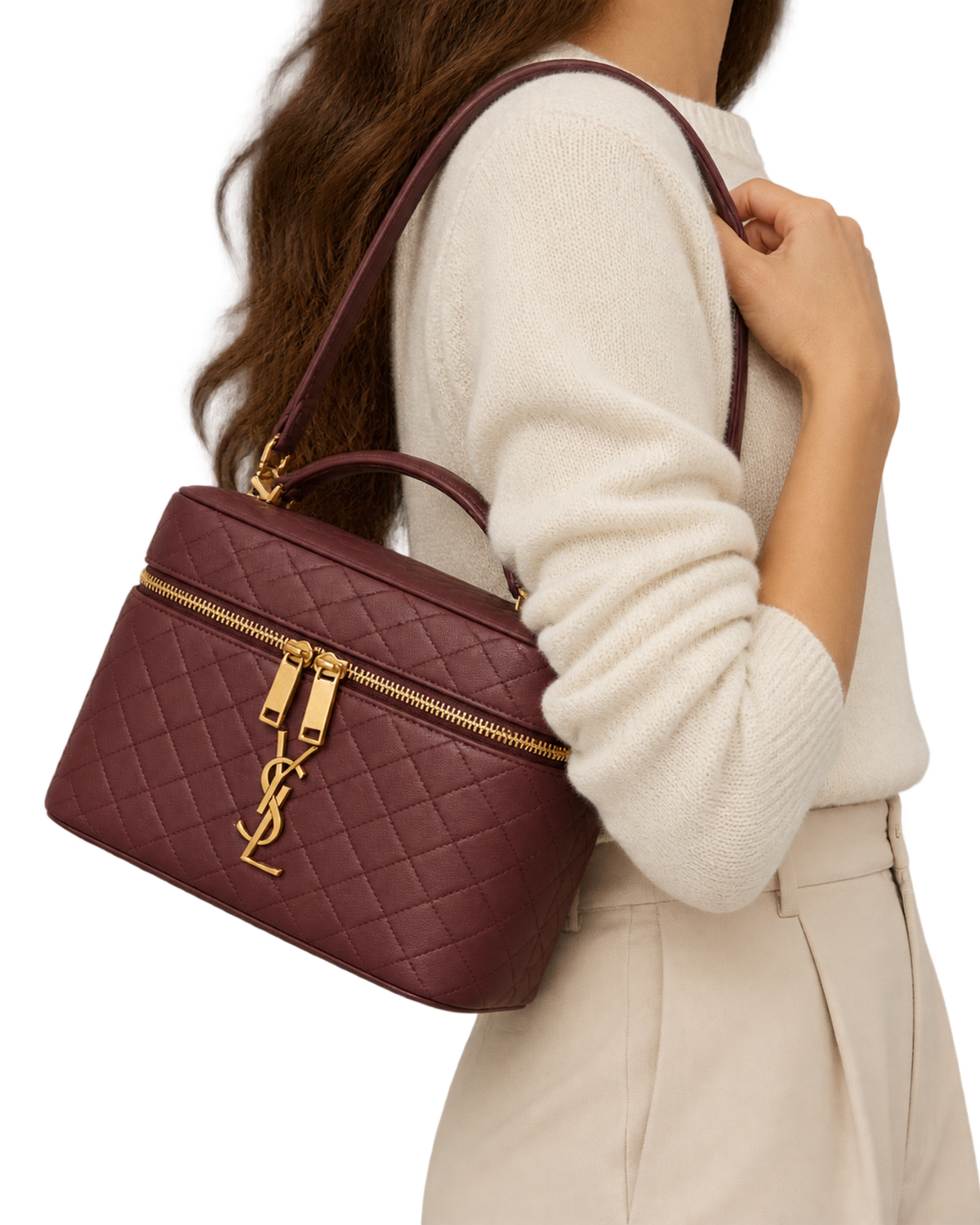 Saint Laurent Gaby large vanity bag in lambskin