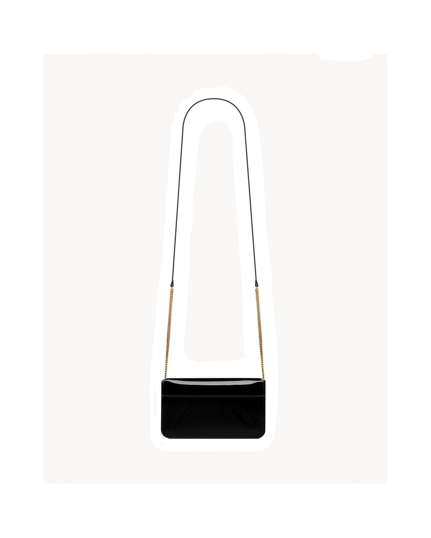 CASSANDRE phone holder IN PATENT LEATHER BLACK