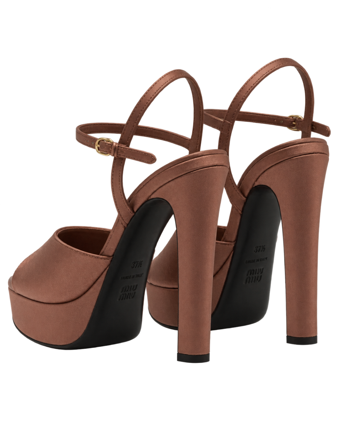 Satin platform sandals