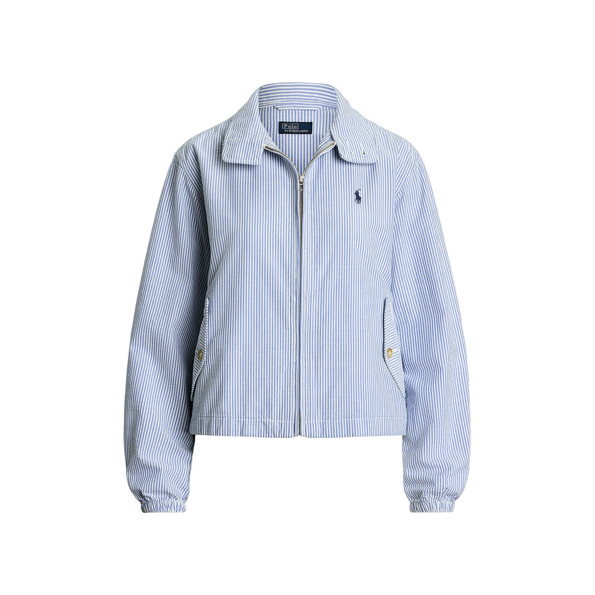Seersucker Cotton Long Sleeve Windbreaker