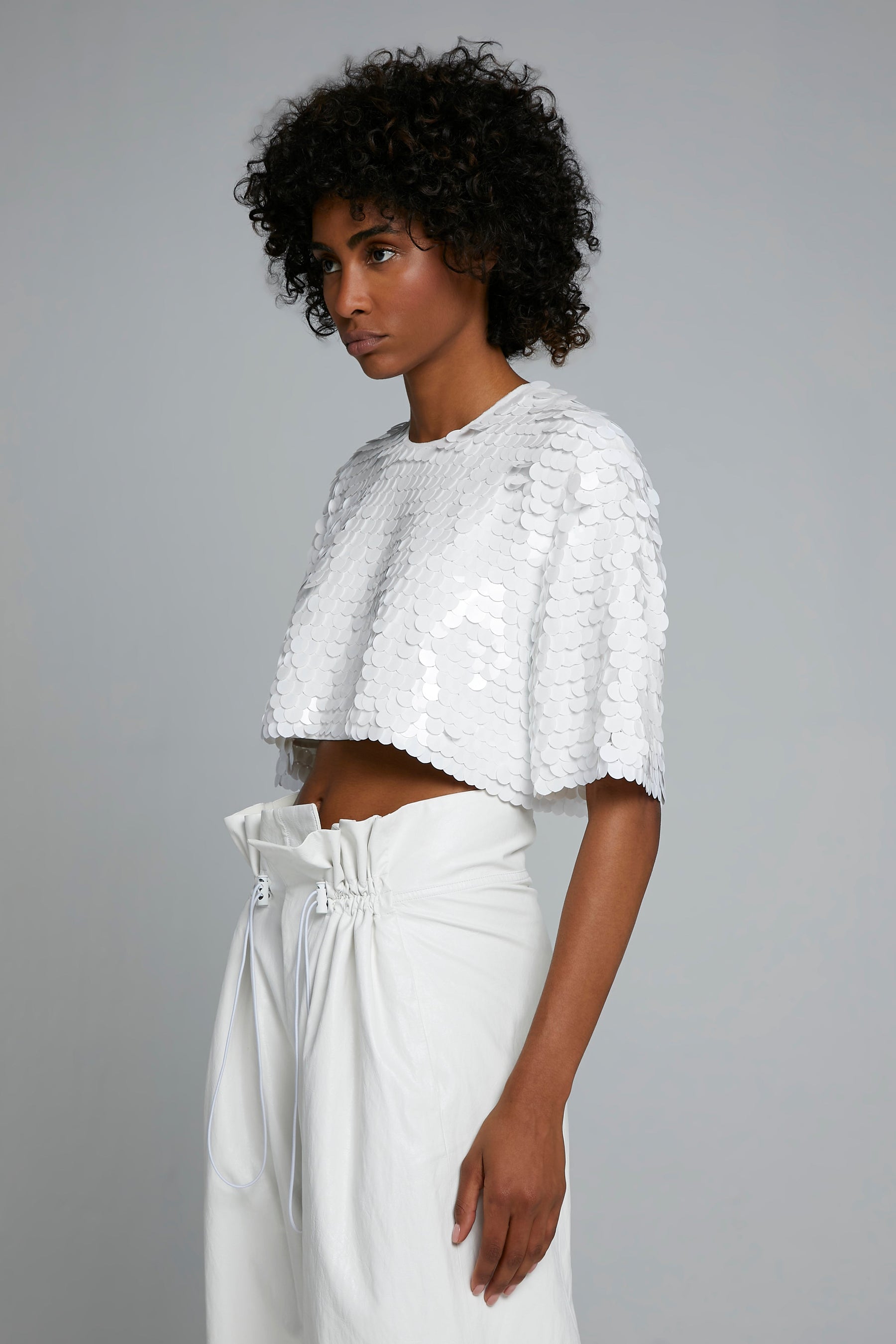 BIG SEQUIN CROP TOP