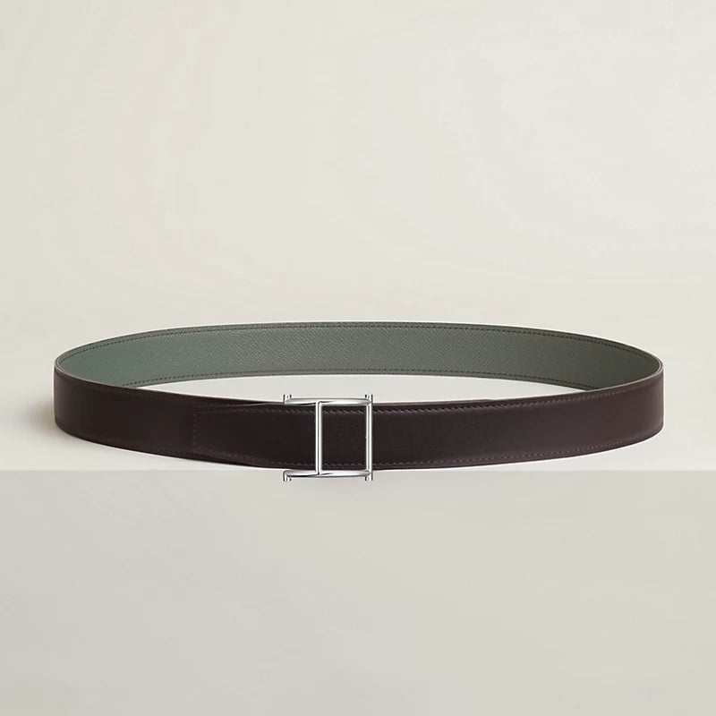 Serif belt buckle & Reversible leather strap 32 mm