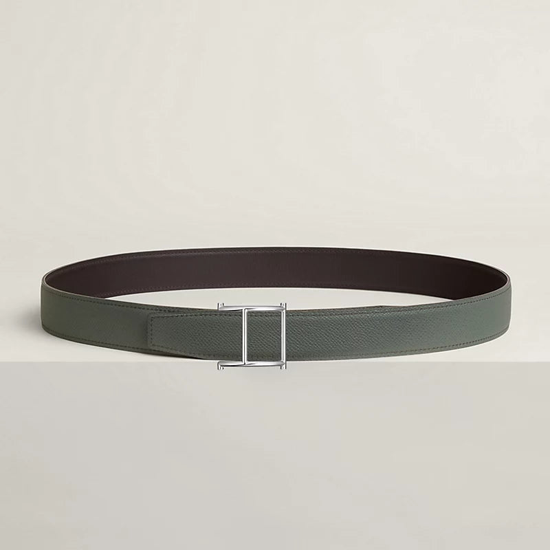 Serif belt buckle & Reversible leather strap 32 mm